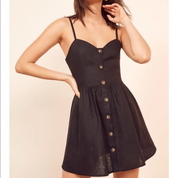 Reformation Dresses & Skirts - Reformation Velma Linen Dress in Black NWT